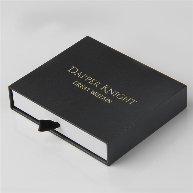 검은 색 사각형 골판지 T 셔츠 포장 서랍 상자 Black Square Cardboard T Shirt Packaging Drawer Box