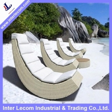 Coastal Beach Rattan Chaise Longue