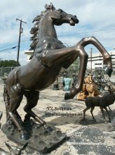 Cast Copper Horse Statue Sculpture (BAS-M026)