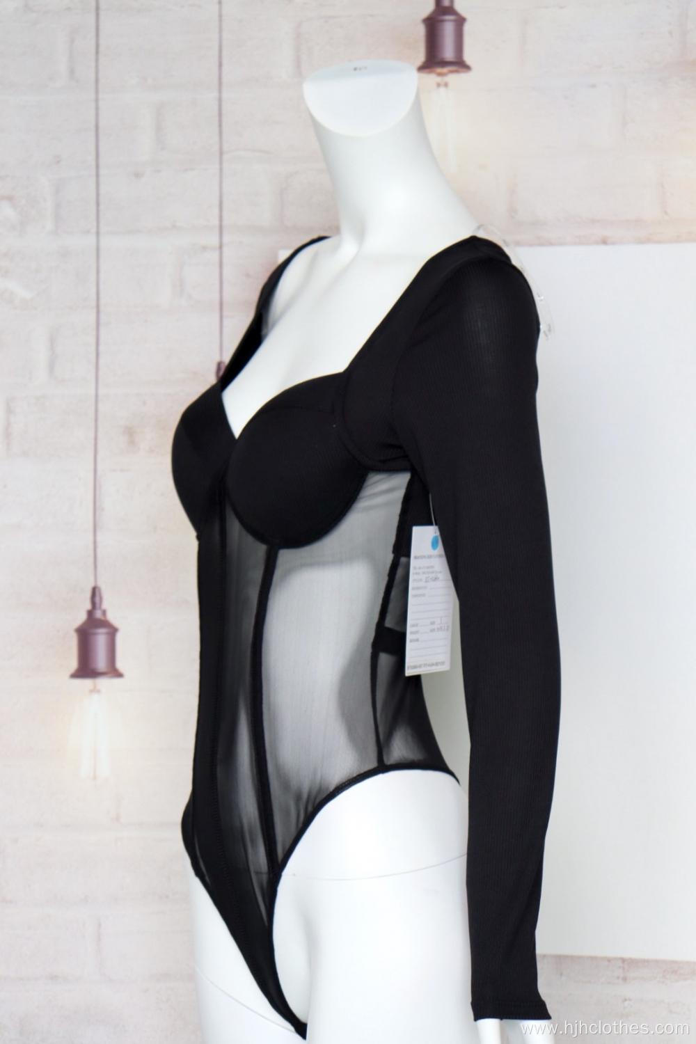 Baby Rib And Mesh Body Suit