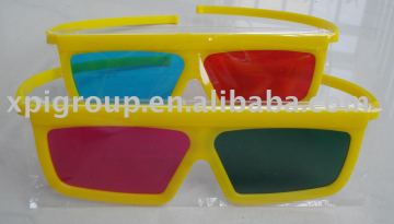 Anaglyph 3D glasses/3D plastic frame glasses/Magenta+Green 3D glasses