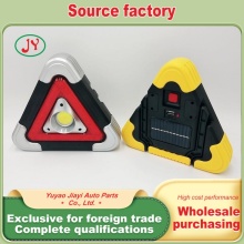 Bright Solar Charging Warning Triangle Light