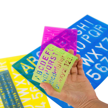 Plastic Template Letter and Number Stencils for Alphabet Drawing