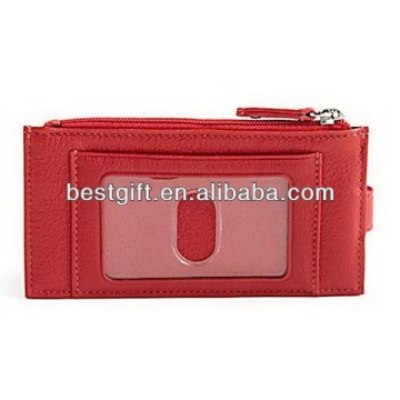 Top quality leather wallets wholesale PU/real leather wallets card holder ID window