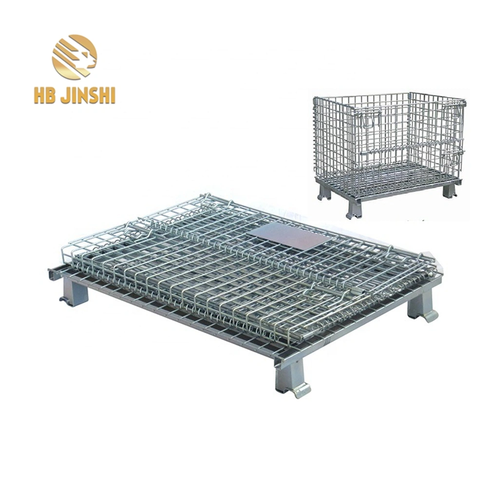 6mm Thickness Industrial Pallet Racks Steel Wire Mesh Containers Stackable