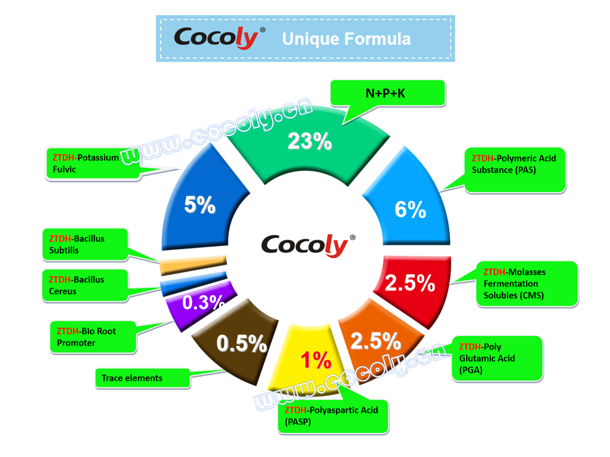 FORMULA  cocoly granular water soluble fertilizer product