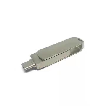 Disco de flash USB de metal giratorio Tipo C USB