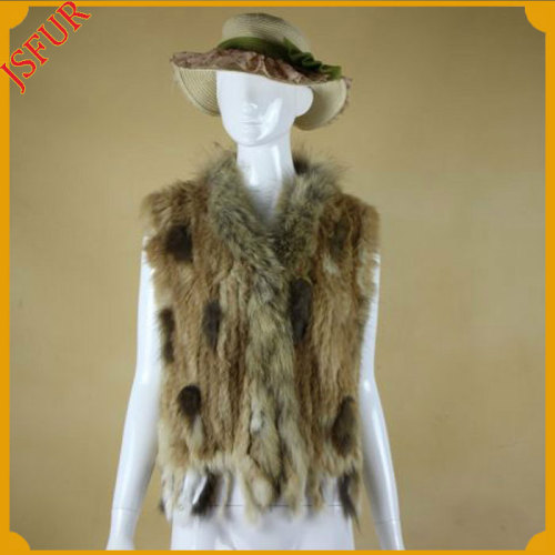 Real Fur Vest Sleeveless Rabbit Fur Luxury Fur Waistcoat