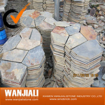 Crazy slate stone paving tiles