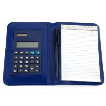 Pocket notebook calculator with pen