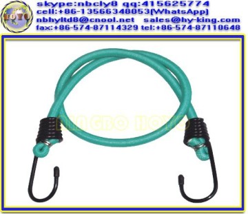 Bungie rope with hooks , 4mm bunjee cords , grey bike rope