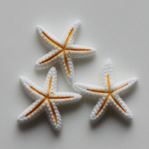 Venta al por mayor barco temático estrella de mar anillo de vida Flatback Resina Kawaii Cabochons Diy Deco Kit Adornos Suministros