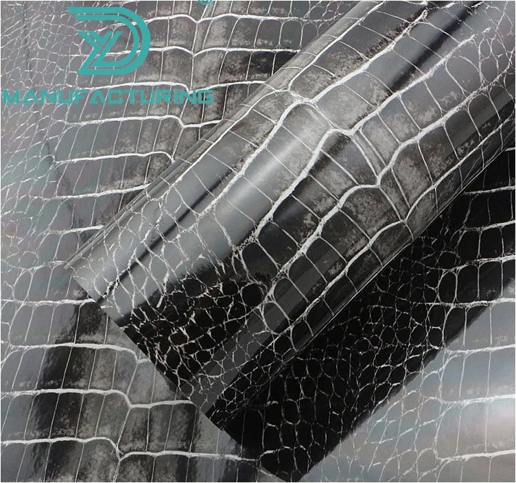 Motorcycle Sticker Accessories Waterproof Black Car Wrapping Film Stretchable Snake Skin Vinyl Wrap Film