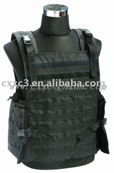 Black MOLLE System Tactical Vest