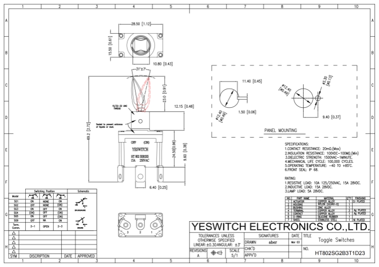 HT802SG2B3T1D23 Drawing