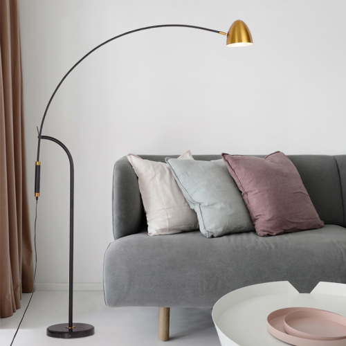 LEDER Gouden heldere staande lamp