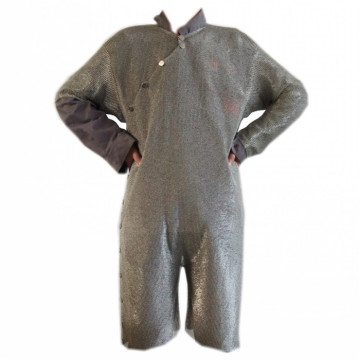 Stainless steel butcher apron with sleeves