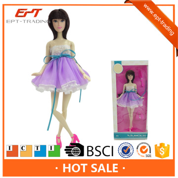 Cute silicon dress up girl toy doll for kids