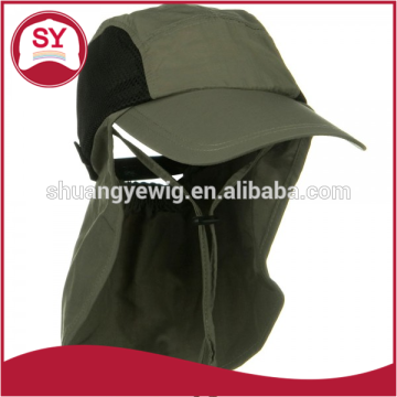 Unstructured Mesh Crown Flap Cap with back flap