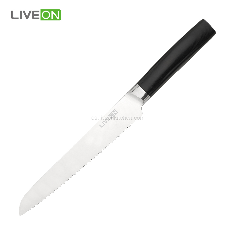 Cuchillo de pan de acero de alto carbono de 8 pulgadas