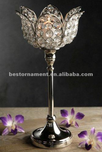 Glass Crystal Candle Holders