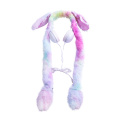 Новые милые теплые наушники кролика со светодиодным светом для детей
