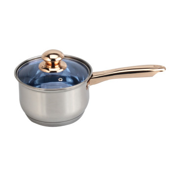 Multifunctional Sauce Pot with Long Handle and Glass