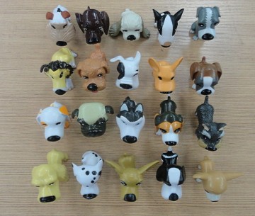 Custom small plastic dog figurines,plastic toy dog model