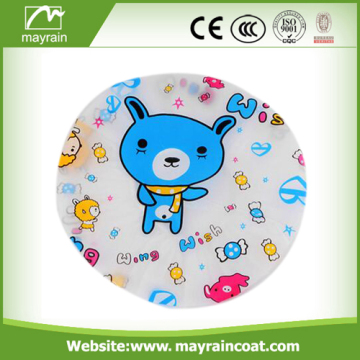 Customized Printing Pink Color Shower Cap