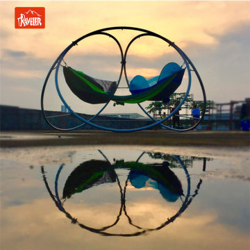 Heavy-Duty Stainless Steel Folding Hammock with Stand for Adults