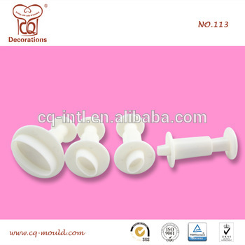 Oval Cake Fondant Cutter Oblong Cookie Plunger Cutter