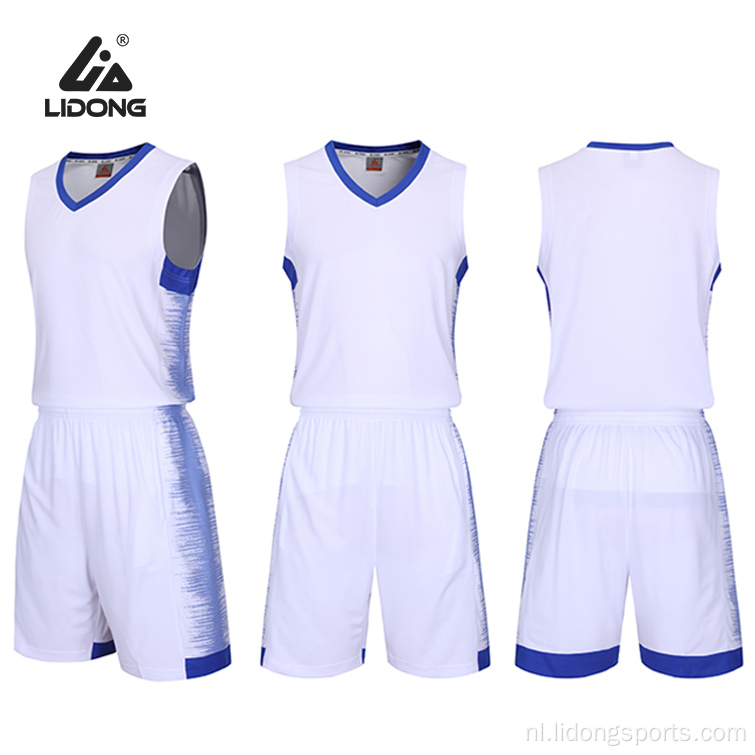 Aangepaste basketball jersey Design gewoon basketballirset set