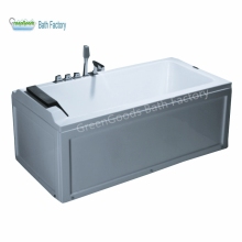 Acrylic Whirlpool Bathtub with Massage Air Switch and Bath Tub Pillow