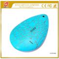 Turquoise Waterdrop Semi Precious Stone Jewelry Pendant 55x35MM