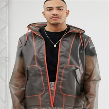 Matte translucent adult pvc rainwear