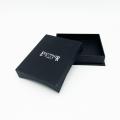 Soft Touch Paper Grooving Black Wallet Belt Box