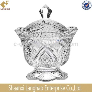 crystal glass sugar bowl