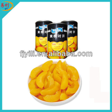 Canned fruits canned yellow peach in light syrup