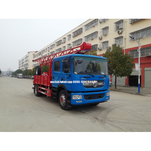 Camión de cabina doble Dongfeng D9 con taladro