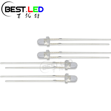 3mm Blue LED 450nm Wavelength Clear Lens