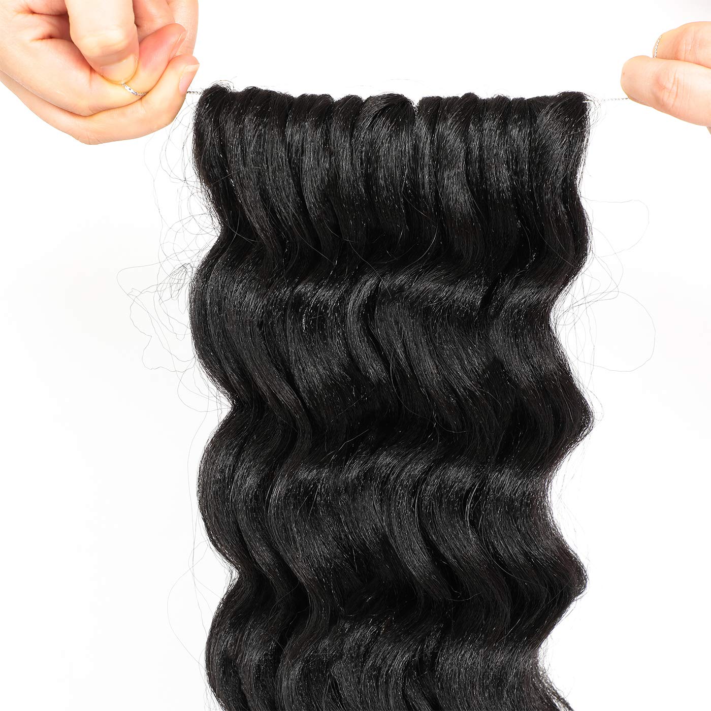 Deep Water Wave Twist Crochet Hair Deep Curly Long Twist Braiding Hair Extension 20 Inch Solid And Ombre Color Synthetic Fiber