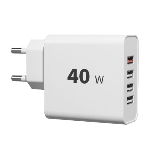 40W Dålig 4Port QC3.0 Power Adapter