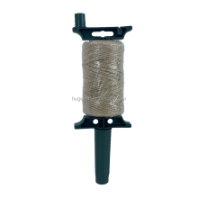 100m Jute String Line Fastening Jute Twine Reel - Garden Natural Jute Rope with Plastic Holder