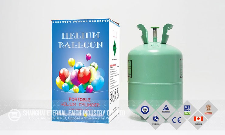 Small Capacities Custom 15LB Disposable Balloons Helium Gas Cylinder