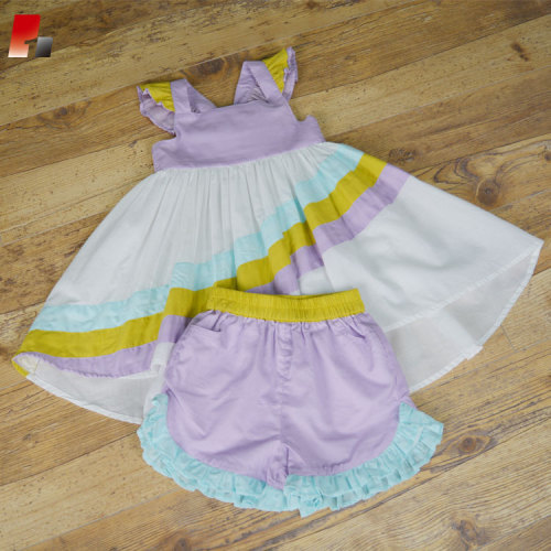 baby meisjes boutique regenboog hoge lage kleding set