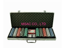 Abs Aluminum Silver 500 Poker Chip Case / Chip Boxes With Foam Insert