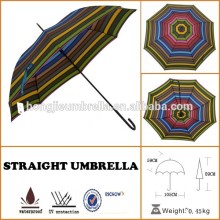 Promotional customized prinitng in inside fabric quality straight umbrella