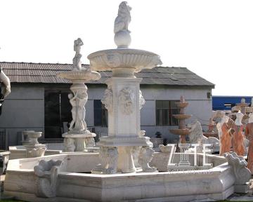 Western Style Classic Design art craft marble fountain of lady statue