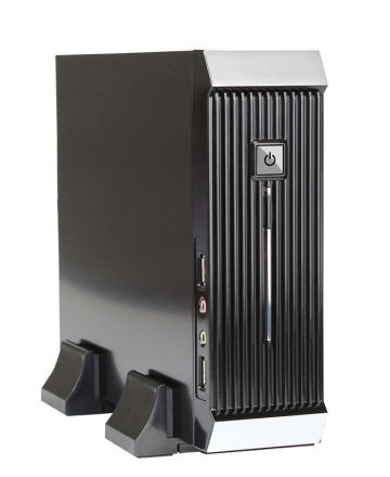 Black Mini Itx Desktop Case Noiseless With Usb , Audio Port