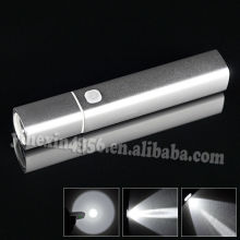 Boruit R3 Portable Silver mini Flashlight CREE Flash light Waterproof Rechargeable USB Flashlight